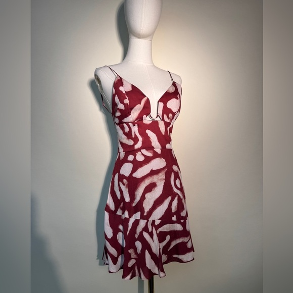 Finders Keepers Dresses & Skirts - Finders Keepers Red and White Patterned Mini Dress